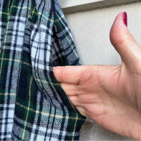 Vintage Appleseed's Plaid Midi Skirt Elastic Waist Made in USA Size 16 - Picture 6 of 9